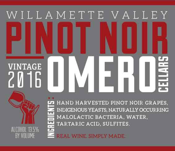 Picture of a wine label listing Ingredients