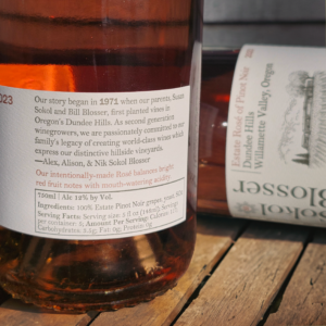 Wine Label with ingredients list