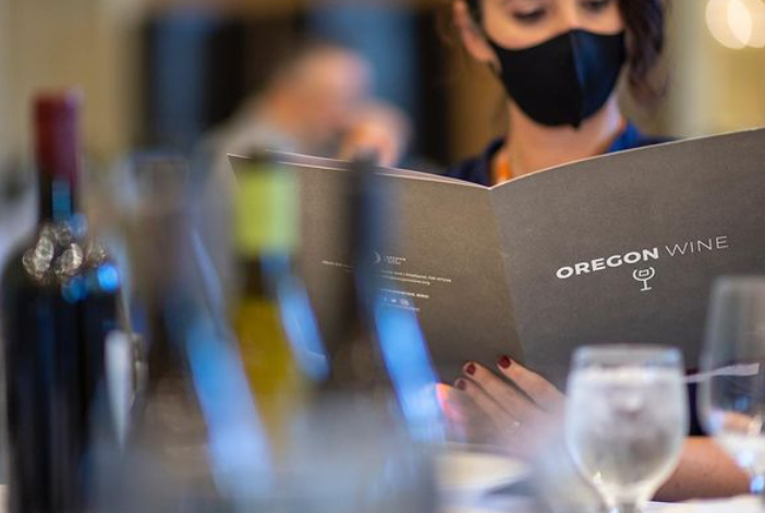 Person looking at brochure