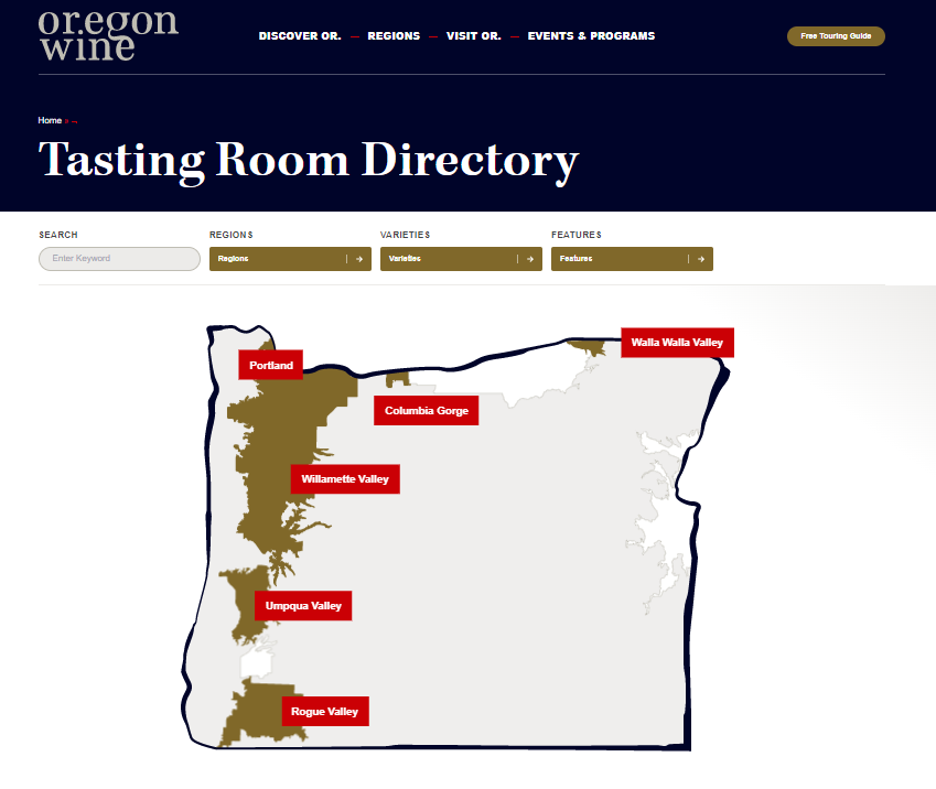 tasting room home page