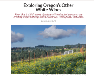 Wine Enthusiast covers Oregon white wines